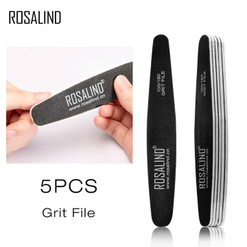 ROSALIND Nail Files For Manicure Nail Buffer Pulishing Tools Semi Permanent Nail Sponge Buffering Sanding Block Gel Art