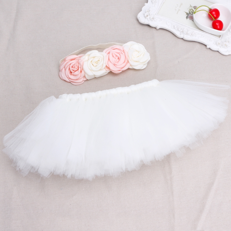 Photography Props Infant Costume Outfit Princess Baby Tutu Skirt Headband Baby Photography Prop