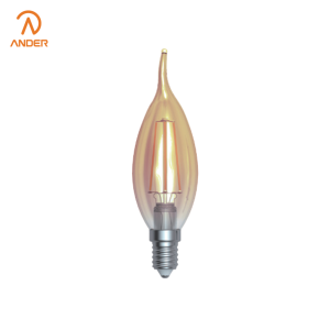 CA35 Retro Golden Candlestick Filament Lamp with Dimming