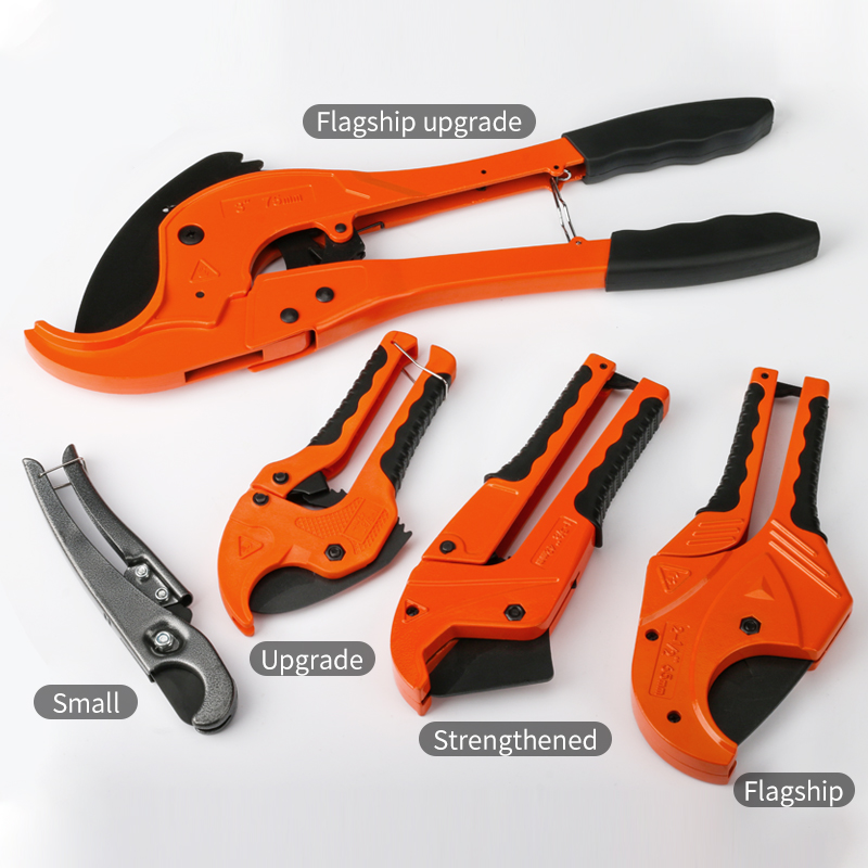 PVC Pipe Cutter 42mm Aluminum Alloy Body Ratchet Scissors Tube Cutter PVC/PU/PP/PE Hose Cutting Hand Tools