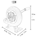 120W Barbecue Iron Gear Hand Blower Hand Blower Manual Firing Blower corn Fan