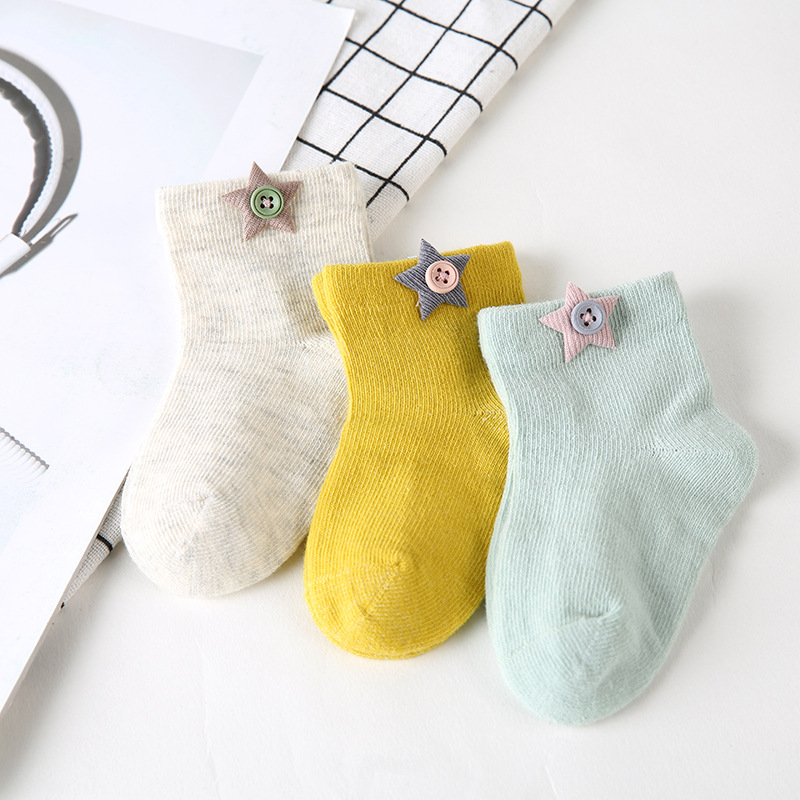 3 pairs/lot Children's Socks Boys Girls Newborn Fashion Cartoon Baby Socks Infant Candy Color Cotton Socks For Baby Gifts