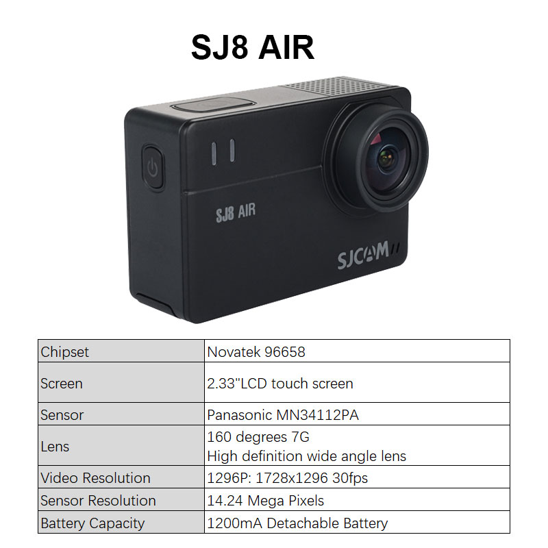 Action Camera Original SJCAM SJ8 pro 4K sj8 plus Action camera sj8 air 1296P Wifi Waterproof 2.33 Touch Screen Outdoor Sports DV