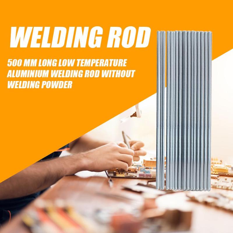 10pcs 500mm Aluminum Repairing Welding Rods Aluminum Welding Electrodes Flux Cored Low Temperature Brazing Wire Air Condition