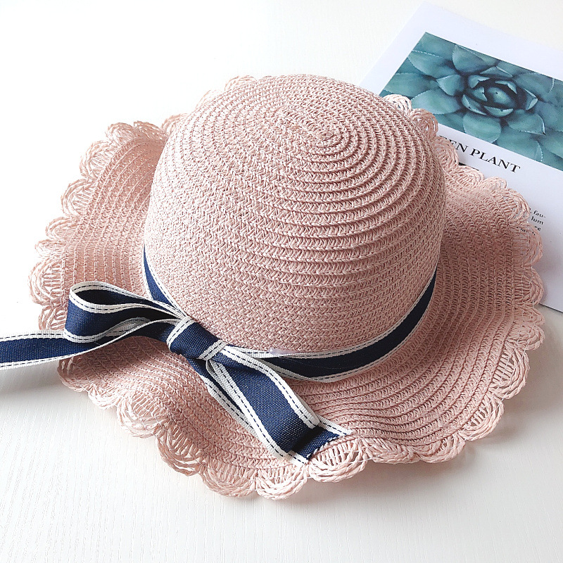 2019 Cute Child Girls Summer Hat Straw Hat Panama Cap Fashionable Handmade Casual Bowknot Sun Hats for Girls Straw Hat gorro
