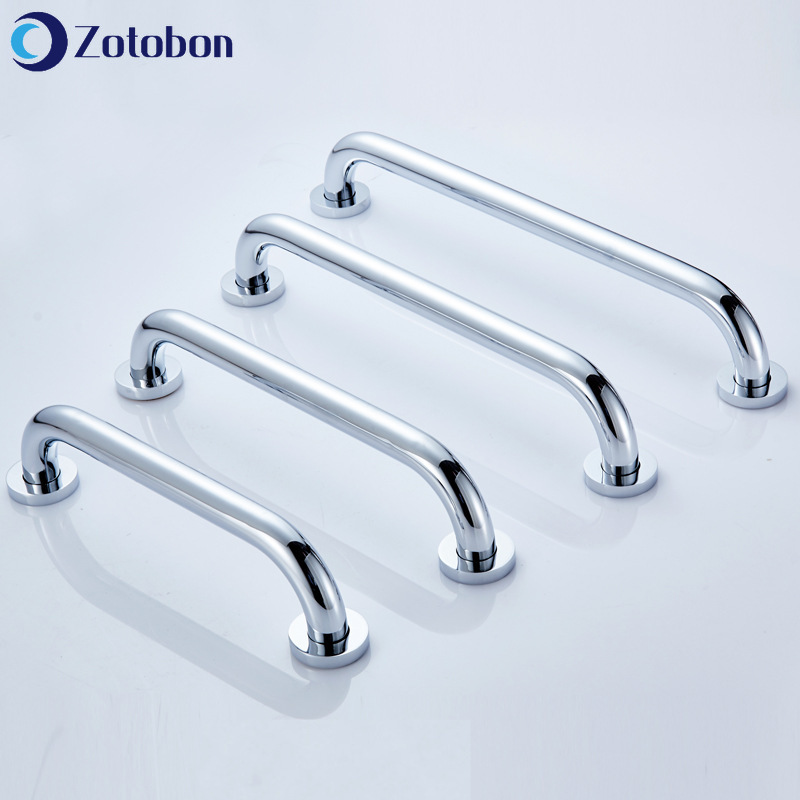 ZOTOBON 1pc 30cm/40cm/50cm Brass Chrome Grab Bar Handle Bathroom Elder Kids Safety Hand Rail for Bath Shower Toilet Support H273