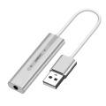 2 In 1 USB External Sound Card USB To 3.5 mm Stereo Jack Headset Audio Adapter QJY99