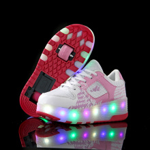 Two Wheels Luminous Sneakers on Wheels Led Light Roller Skate Shoes for Children Kids Led Shoes Boys Girls Shoes Light Up Unisex