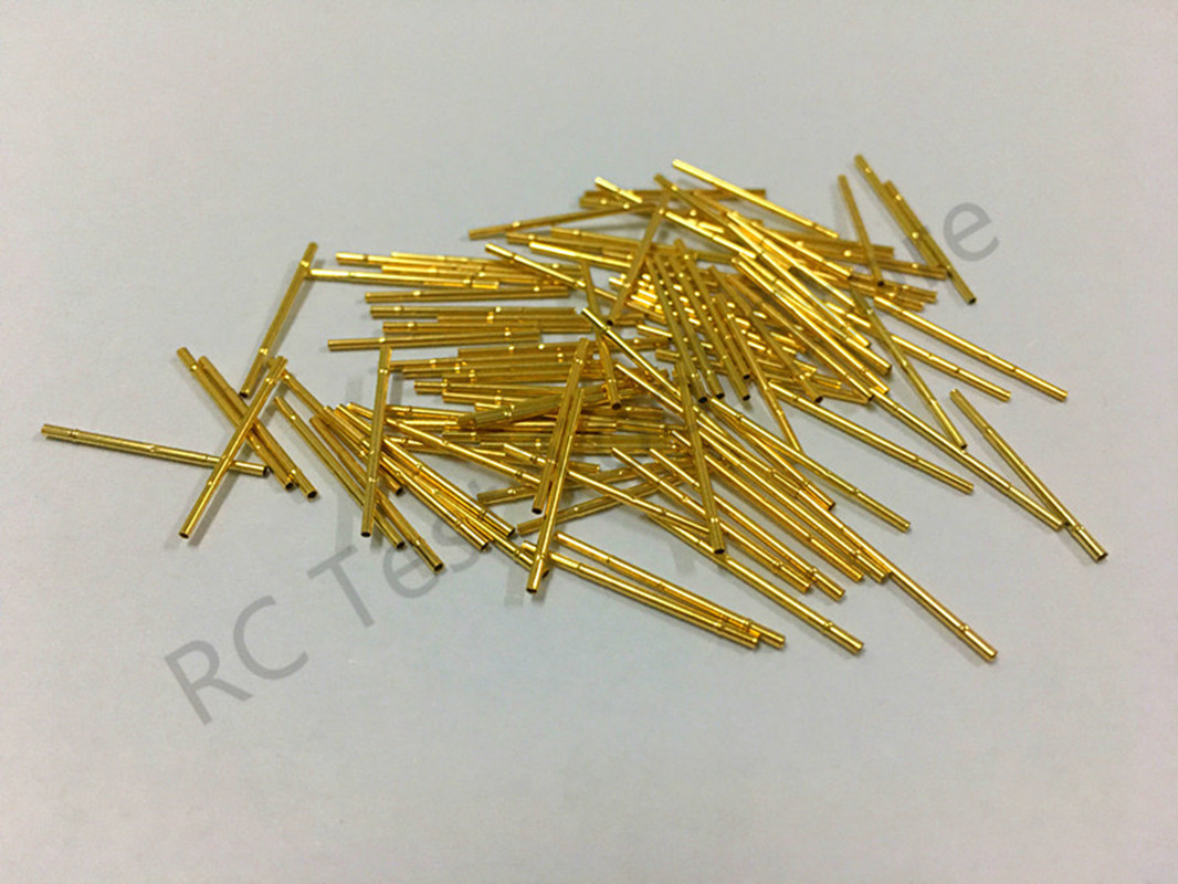 100/Pack R50-2C NEW Hardware Accessories Metal Spring Probe Length 17.5mm Gold Tool Electronic Test Probe tubes