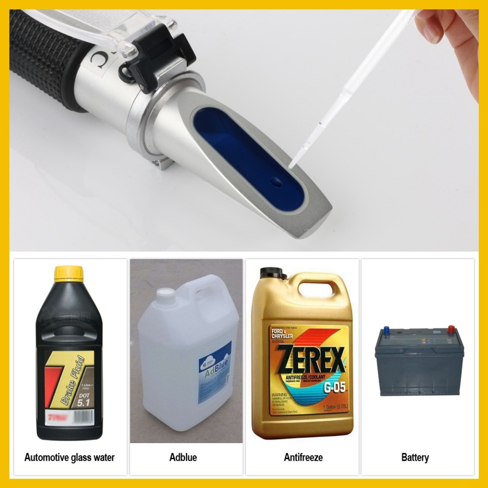 RZ Genuine Retail Package Automotive Antifreez Refractometer Freezing point Urea Adblue Battery fluid Glass water Tool