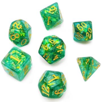 Bescon Dense-Core Polyhedral Dice Set of Mint, RPG 7-dice Set in Brick Box Packing