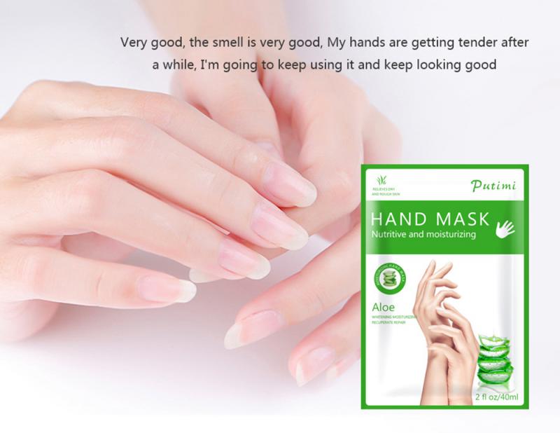 1Pair Aloe Hand Mask Peel Hand Care Moisturize Spa Gloves Whitening Lavender Hand mask Exfoliating Hand Scrub Remove Dead Skin