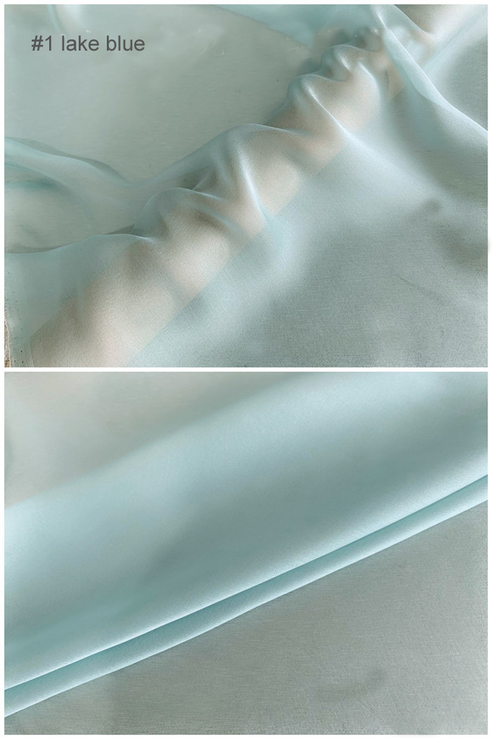 100cm*140cm Solid silk lining scarf material soft plain light weight chiffon silk fabric