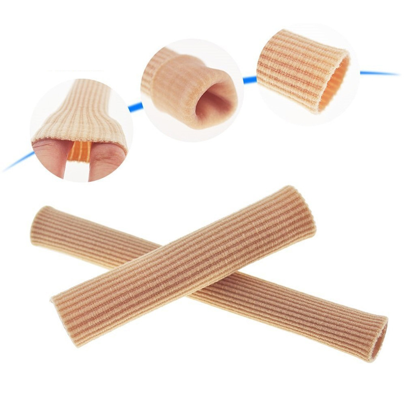 1 Pc 3 Size Can Be Cut Toe Set Ribbed Fabric Gel Tube Sleeve Cap for Finger Hammer Toe Cap of Foot Protection Toe Finger Care