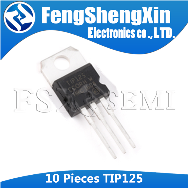 10PCS TIP125 TO220 TIP125 TO-220 Silicon PNP Darlington Power Transistors