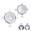 Optical Glass LED Lens Lampshade Set 44mm 60/120 Degree+50mm Reflector Collimator+Fixed Bracket COB LED Chip Glass Lamp Shades