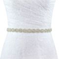 Handmade Crystal Wedding Belts Satin Rhinestone Wedding Dress Belt For Wedding Decoration Bridal Ribbon Sash Belt B29