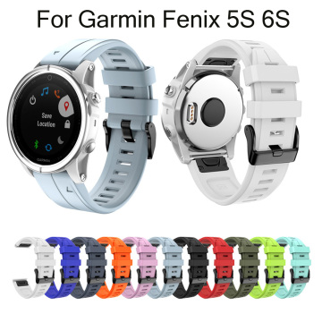 New Soft Silicagel Bracelet 20mm Wrist Strap for Garmin Fenix 5S 6S Smart watch band with Easy fit Quick Release Belt Wristband