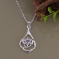wholesale High quality silver plated Fashion jewelry chains necklace pendant WN-1290