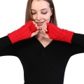 1 Pair Arm Warmers Women Knit Half Finger Gloves Arm Wrist Sleeve Hand Warmer Soft Cozy Mittens Fingerless Gloves Autumn Winter