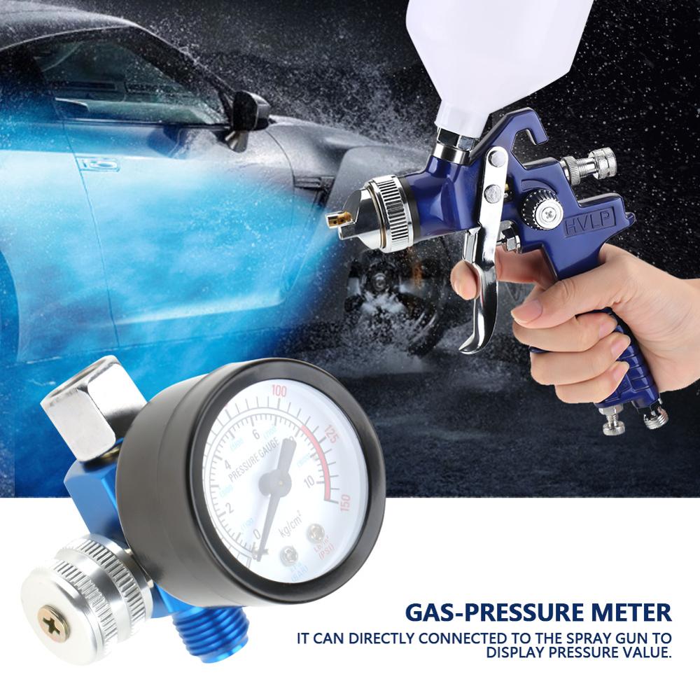 1/4" Mini Air Regulator Valve Spray Paint Gun Air Pressure Regulator Pressure Gauge Pneumatic Nozzle For Spray Tool Tool Access