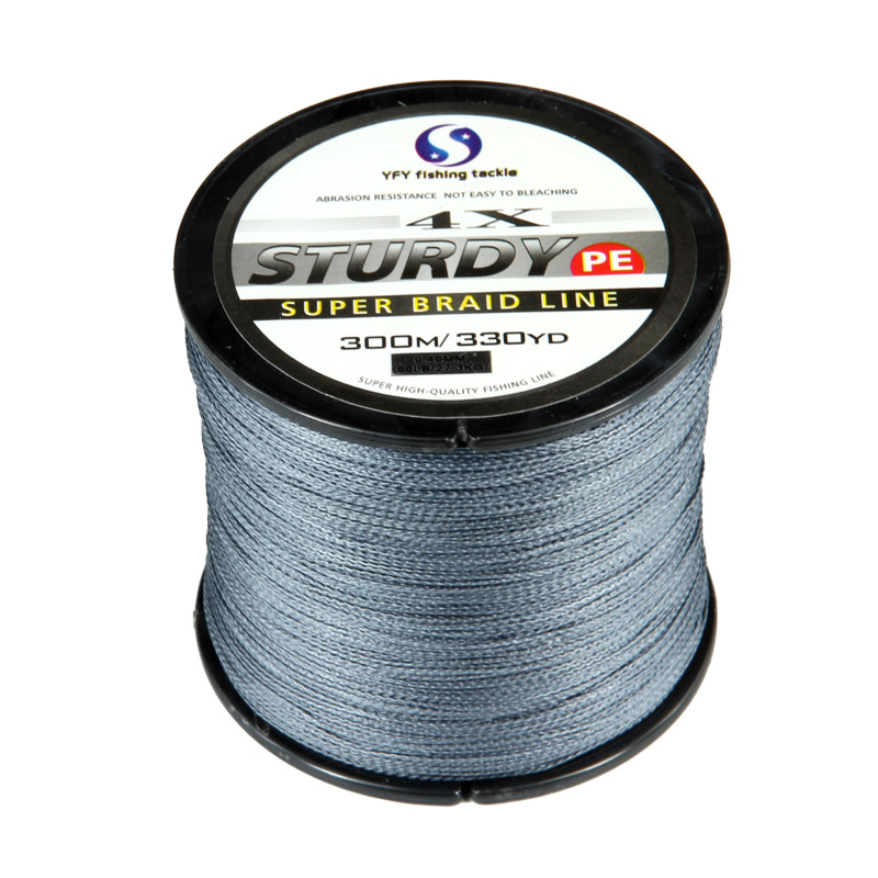 300M Brand Superpower 4 Strands Strong Japan Multifilament 100%PE Braided Fishing Line 8,10, 20,30,40,60 LB Precision length 300