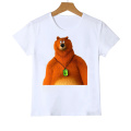 funny t-shirt for boys sunlight Grizzy bear animal print t shirt boys lemmings tshirt camisetas lovely kids clothes summer tops