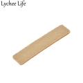 Lychee Life 50pcs PU Leather Handmade Label Sewing Garment Embossing Tags DIY Factory Wholesale Home Collection New Arrival