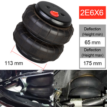 2E6X6 Double convolute air spring airbag Air Ride Suspension Bag pneumatic bag shock absorber