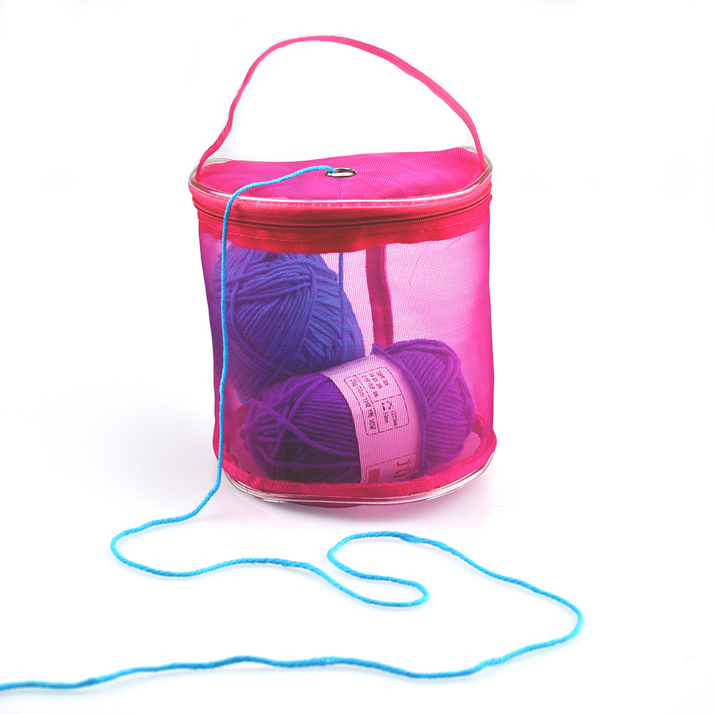 OCARDIAN 1PC Candy color Storage bag New Mesh Bag Lightweight Portable Yarn Crochet Thread Storage Organizer Tote Knitting Tool