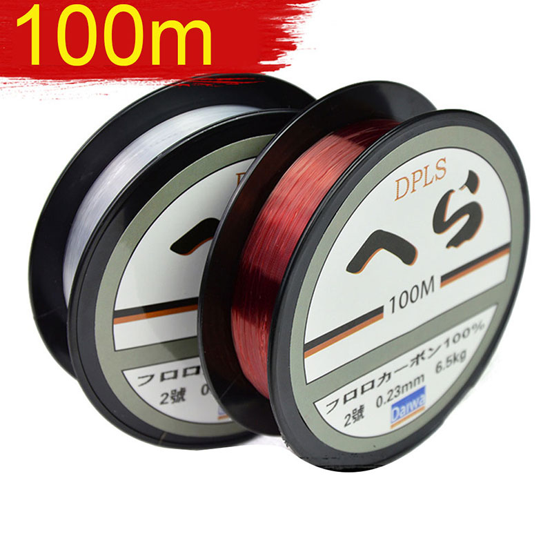 1pc Carbon Fiber Leader Fishing Line Fluorocarbon Fishing Line 100m Fly Fishing Line Super Strong Monofilament Thread Bulk Spool