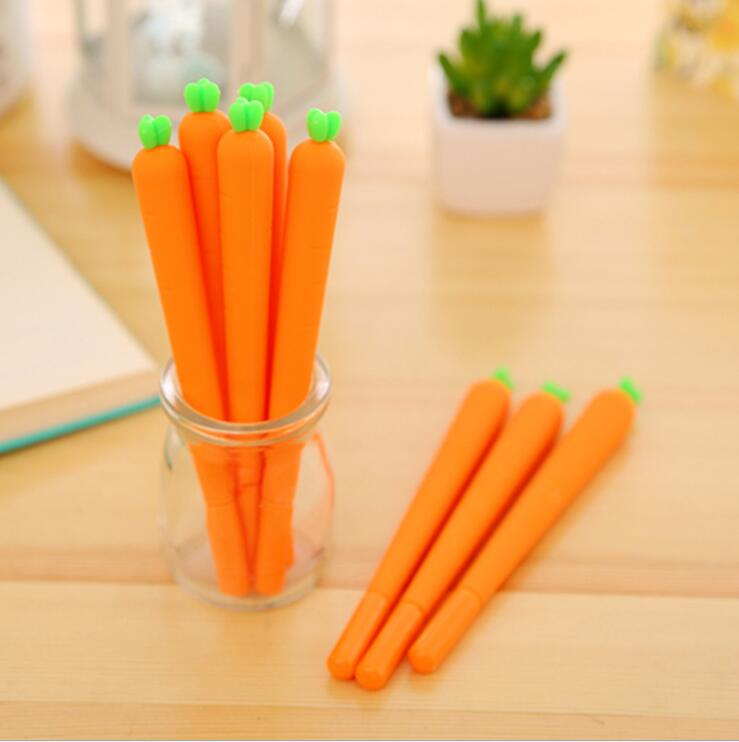 1 Pcs cute kawaii Novelty Fresh Carrot Gel Pen Promotional Gift Stationery School Office Supply creative sweet pretty lovely