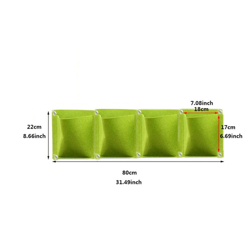 Wall-Mounted Planting Bag Balcony Wall Vertical Hanging flowerpot Multi-Port Planting Seeder Bag Garden Green Planting Bag