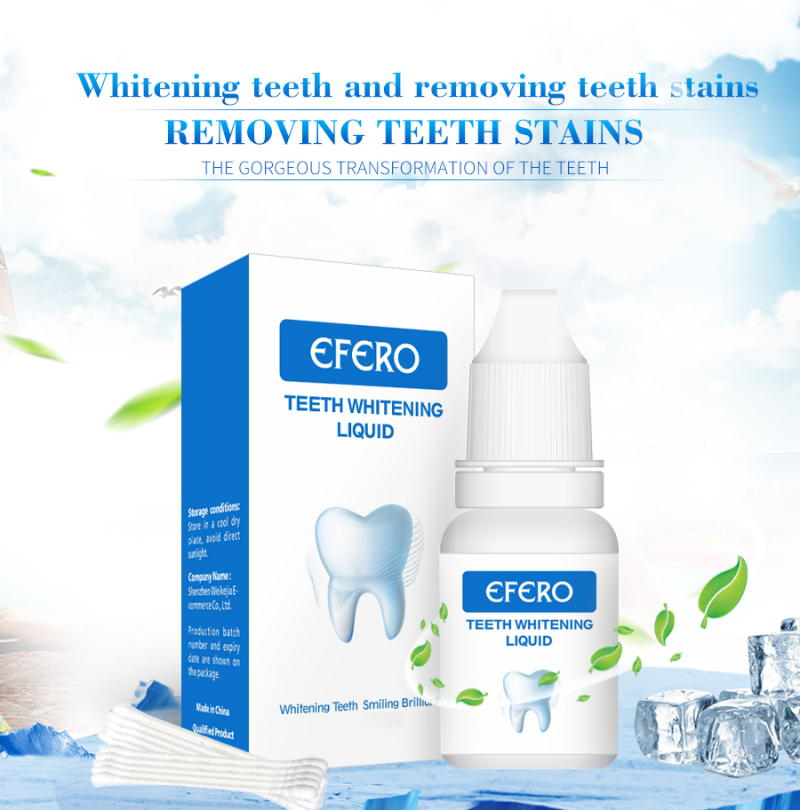 EFERO Teeth Whitening Essence Powder Oral Hygiene Cleaning Serum Removes Plaque Stains Tooth Bleaching Dental Tools TSLM2