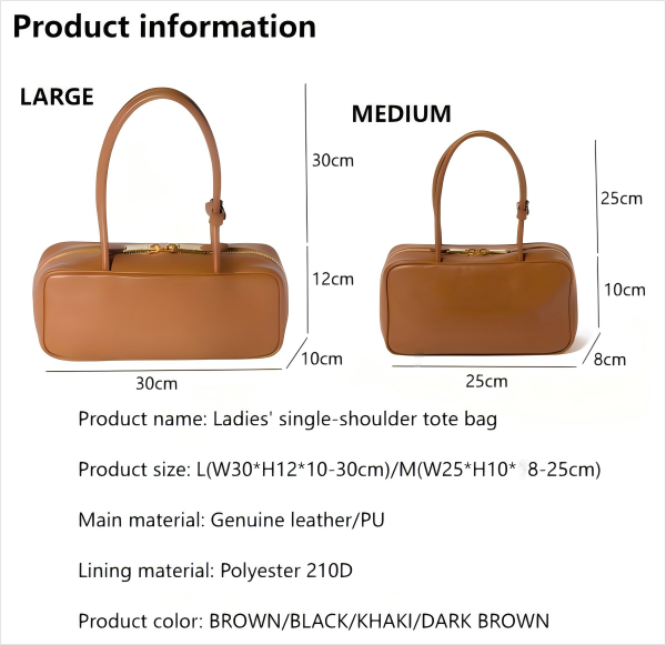 Stylish Retro Tote with Long Leather Handles