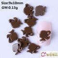 Resin Beads 200pcs 9x10mm Resin Girl Doll Design Nail Art Decorations Flatback for Nail Art Nice Glue on Sticker Resin Beads