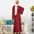 wine red abaya