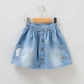 New Arrival Baby Girls Soft Denim Skirts Girls Cotton Skirt With Pokets Kids Summer All-match Denim Skirts
