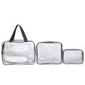 Pvc Material Multi-function Storage Bag Storage Bag Wash Cosmetic Bag Transparent Three-piece Finishing Package