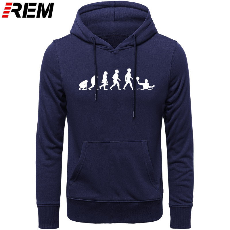 REM Hoodies Evolution Waterpolo Ball Player Men Fashion long Sleeve O-neck Cotton Funny Cool Male Tops Hoodies, Sweatshirts