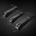 3Pcs Black Stainless Steel Nail Clipper Nail Cutting Machine Professional Nail Trimmer High Quality Toe Nail Clipper Set Best