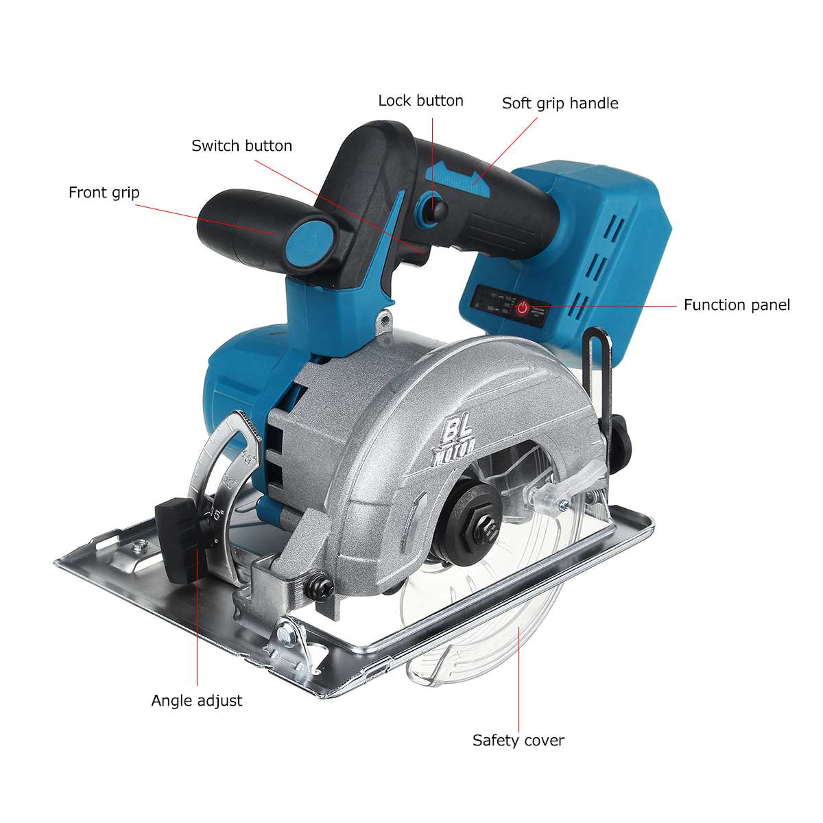 Electric Circular Wood Cutter Adjustable Woodworking Cutting Sawing Machine 125mm Cordless for Makita Battery Power Tools