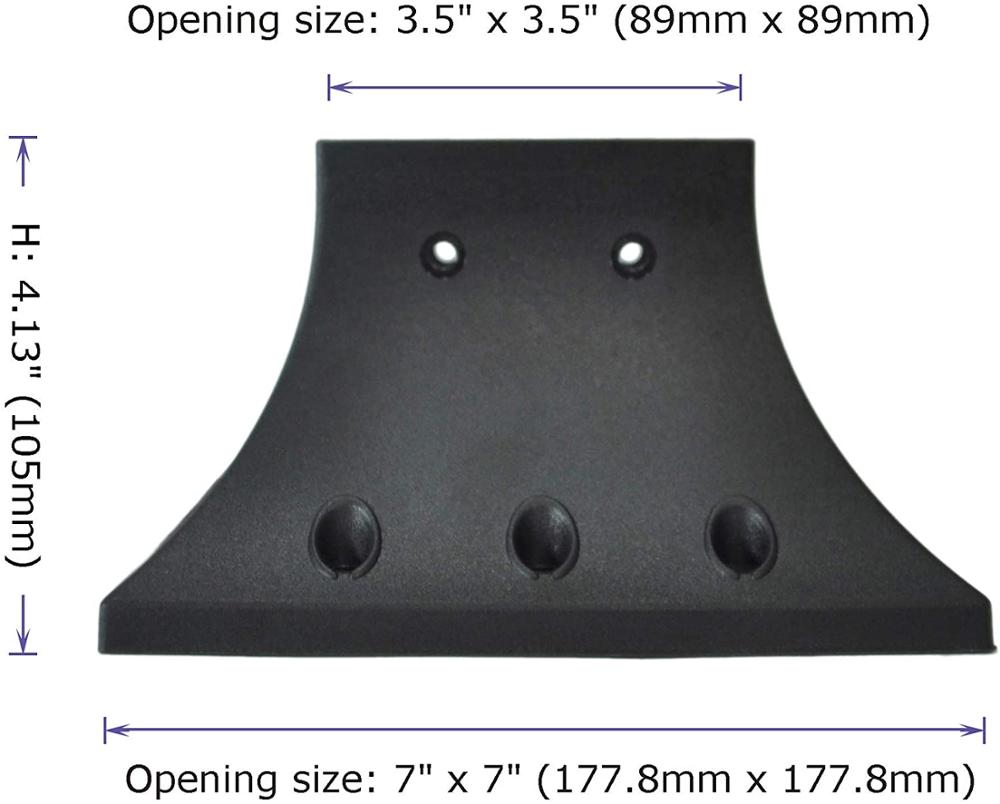 Myard PNP114040 4x4 (Actual 3.5x3.5) Inches Post Base Cover Skirt Flange for Deck Porch Handrail Railing Support Trim Anchor