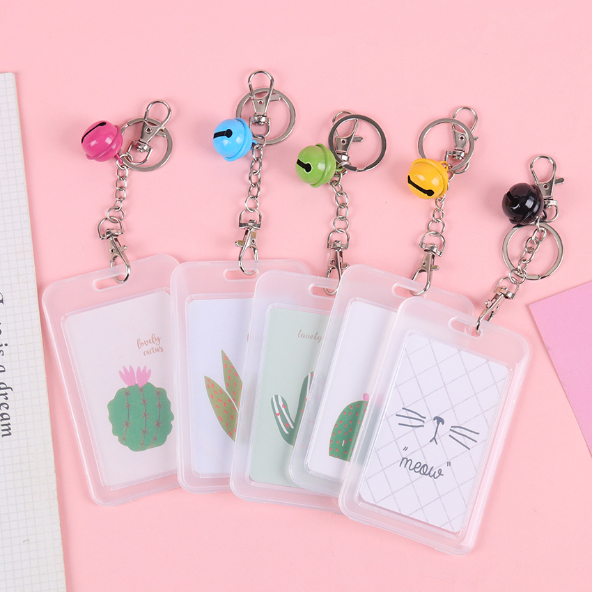 1PC Quality PVC Material Double Card ID Badge Case Clear Bank Credit Card Badge Holder Accessories