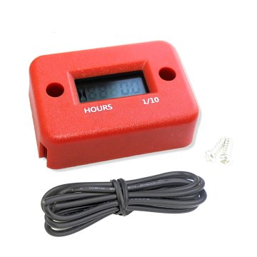 Motorcycle Hour Meter With Battery Timer Cafe Racer Digital Counter Moto Jet Ski Timer Accumulator Digital Working Gauge Tools