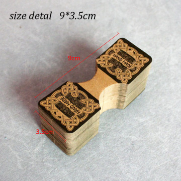 100pcs/lot Wholesale Kraft HandMade Jewerly Tag Earrings Display Packing Card Tags Custom Printed 9cm*3.5cm