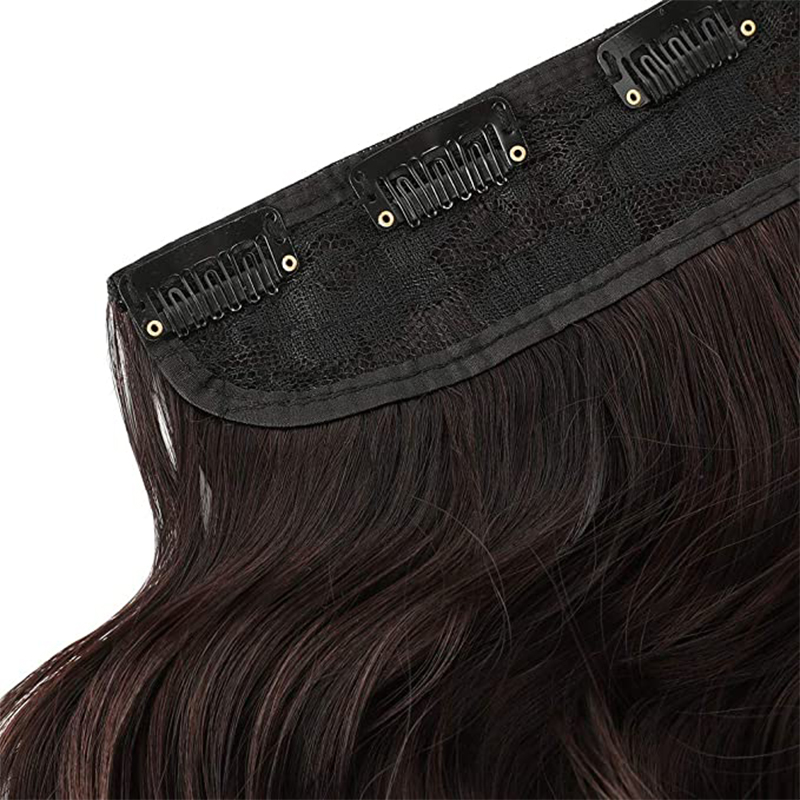 MERISI HAIR 5 Clips Synthetic Hair Long Straight Clip In Hair Extensions False Hair Black Hair Pieces for Women