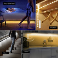 LED Smart PIR Motion Sensor Night light LED Strip 1m 2m 3m Bed Cabinet Stair Sensor lamp for Home Bedroom Kitchen,Wardrobe Decor