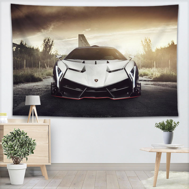 Custom Cool Automotive Car Wall Hanging Tapestry Sheets Home Decorative Tapestries Beach Towel Blanket Cloth Wall Tapestry