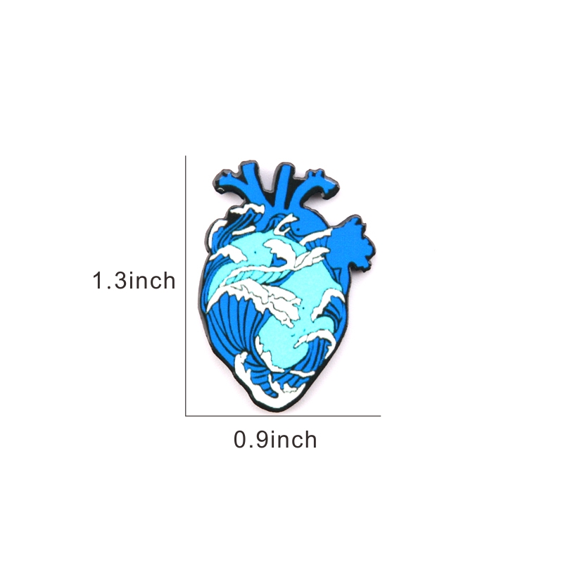 Anatomical Heart Pins Medical Anatomy Brooch Heart Neurology Pins for Doctor and Nurse Lapel Imitate Enamel Pin Bags Badge Gifts